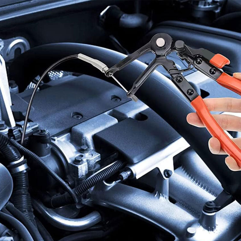 Car Hose Clamp Pliers Long Reach Remover Kit Radiator Heater Band Wire Spring Flat Large Clamp Tool 2