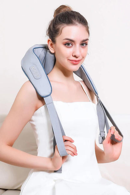 U-Shaped Deep Tissue Shiatsu Neck and Shoulder Massager, Multi-functional Electric Air Compress Kneading Back Massager