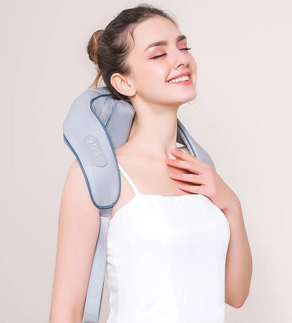 U-Shaped Deep Tissue Shiatsu Neck and Shoulder Massager, Multi-functional Electric Air Compress Kneading Back Massager