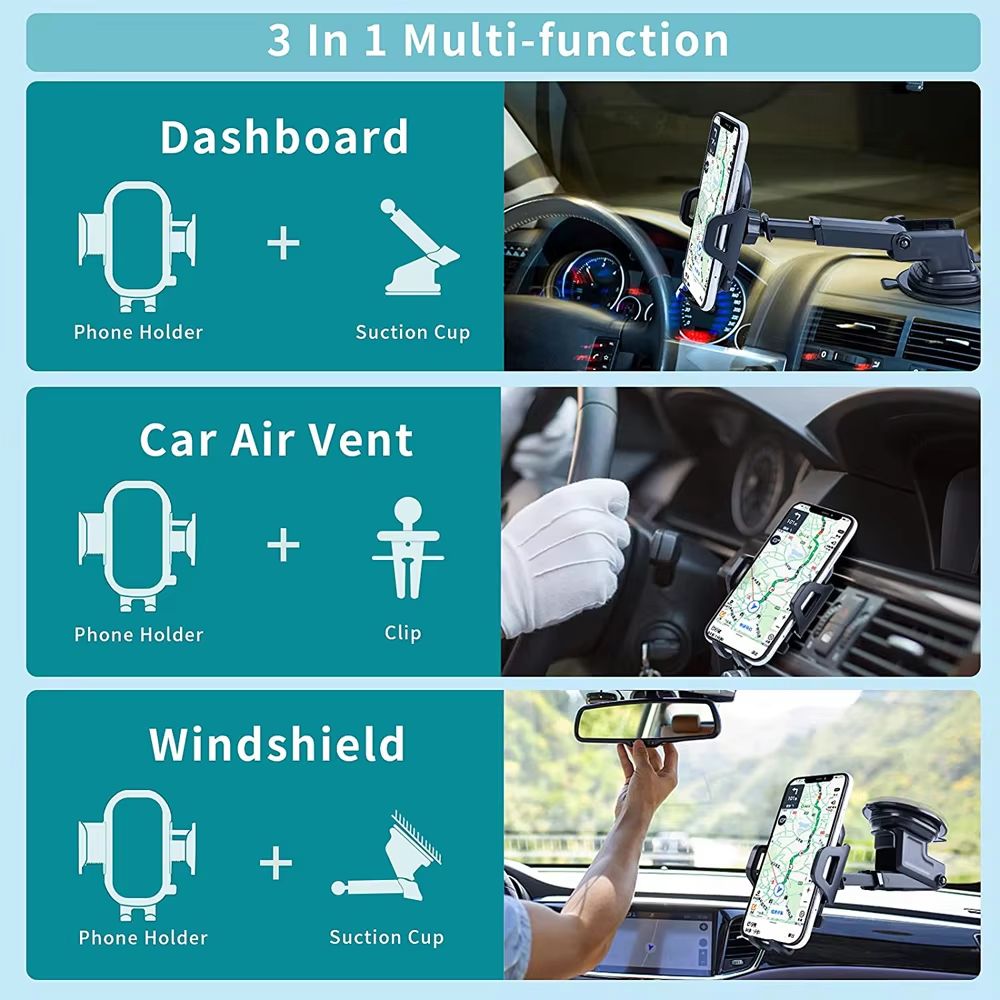 Car Phone Mount With Long Arm Suction Cup  Universal Mobile Holder For IPhone Huawei Xiaomi Redmi S 1