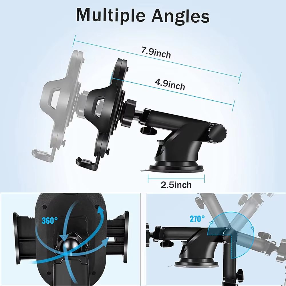 Car Phone Mount With Long Arm Suction Cup  Universal Mobile Holder For IPhone Huawei Xiaomi Redmi S 3