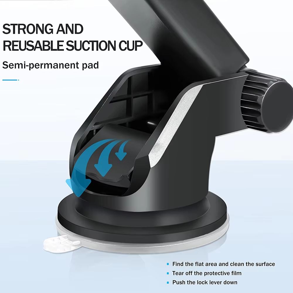 Car Phone Mount With Long Arm Suction Cup  Universal Mobile Holder For IPhone Huawei Xiaomi Redmi S 4