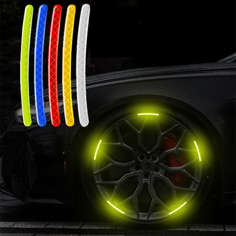 Reflective Stripes for Car Wheel Hub, Door Handle Safety Warning Tape, Auto Rear Reflective Sticker, Vehicle Exterior