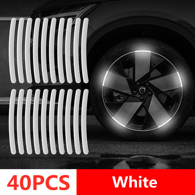 Reflective Stripes For Car Wheel Hub Door Handle Safety Warning Tape Auto Rear Reflective Sticker V 7