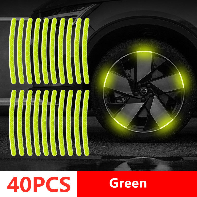 Reflective Stripes For Car Wheel Hub Door Handle Safety Warning Tape Auto Rear Reflective Sticker V 8