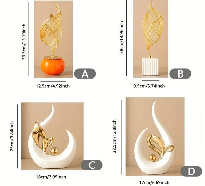 Ceramic Sculpture For Home Decoration Nordic Style Luxury Figurine 5