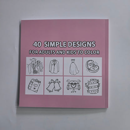 Happy Wedding Coloring Book, A Creative Gift for Adults and Teens, For Stress Relief and Fun