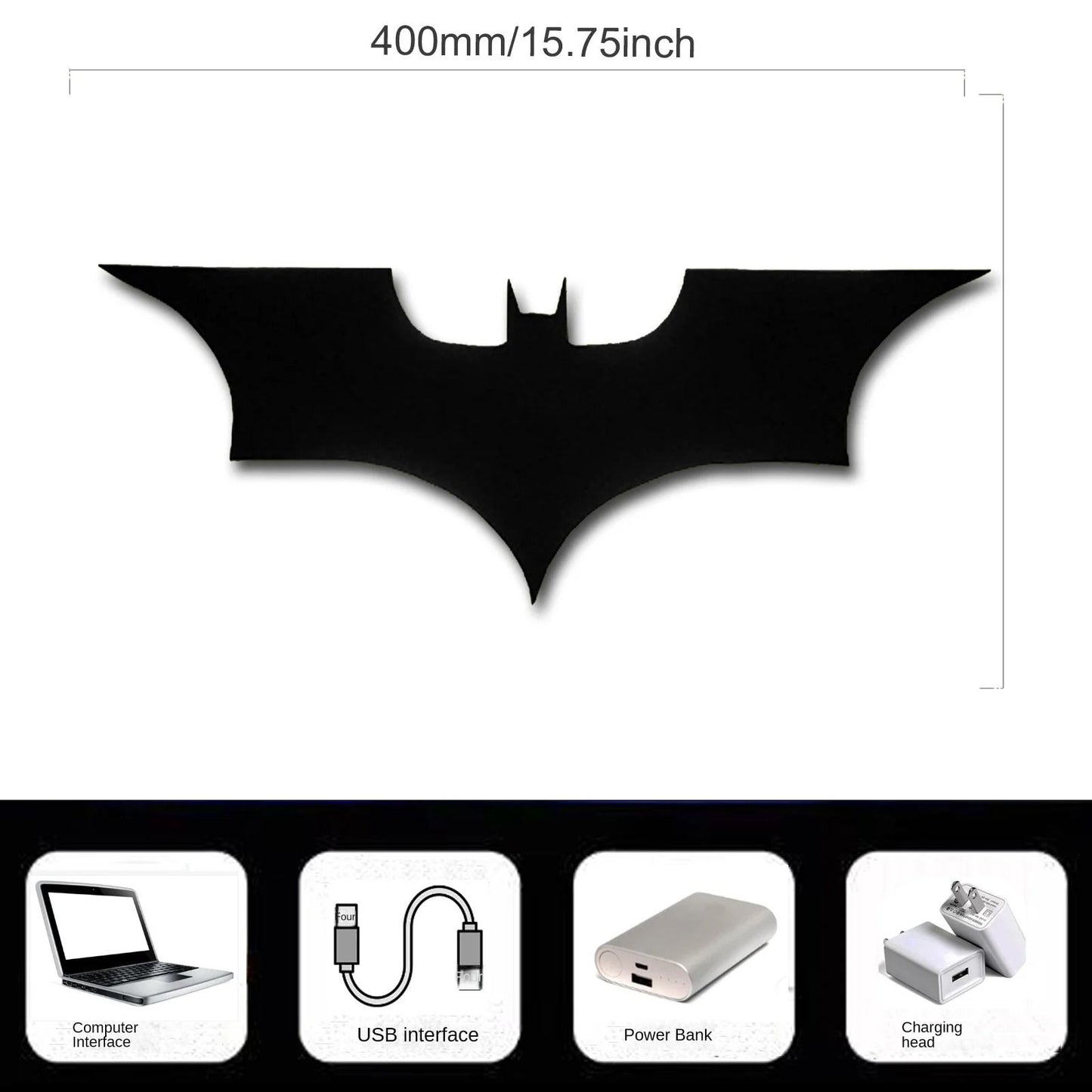 LED Bat Wing Wall Lamp With Color Changing Remote Control 5