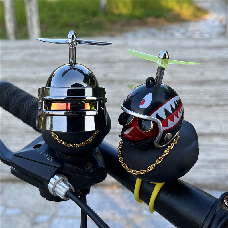 Bicycle Horns Squeeze Black Duck With Straps Helmet Car Ornament Silicone Elasticity Belt Bike Bell 5