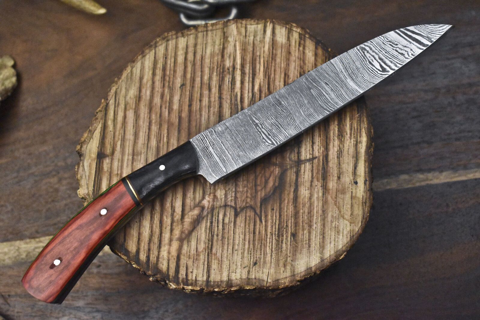 13 Damascus Steel Chef Knife  Handmade Kitchen Cooking Knife 1