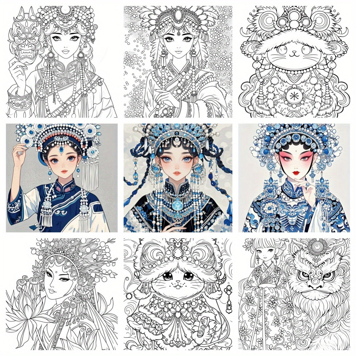 Mandala Adult Coloring Book, Decompression Art Therapy, Oil Painting Supplies, Unique Line Drawing Gifts