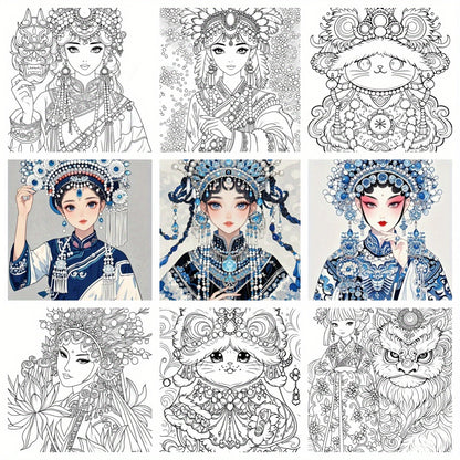 Mandala Adult Coloring Book, Decompression Art Therapy, Oil Painting Supplies, Unique Line Drawing Gifts