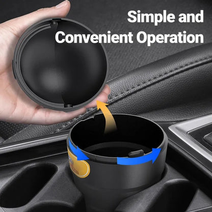 Mini Automotive Trash Bin, Universal Car Organizer, Leakproof Storage Box with Swing Lid