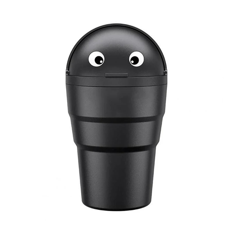 Mini Automotive Trash Bin, Universal Car Organizer, Leakproof Storage Box with Swing Lid