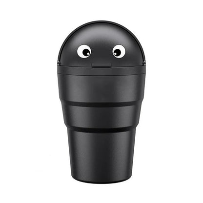 Mini Automotive Trash Bin, Universal Car Organizer, Leakproof Storage Box with Swing Lid