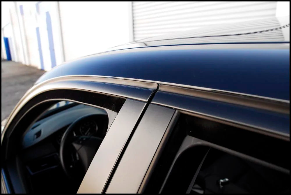 Matte Black Stripes Car Wrap, Black Vinyl Foil Tape Roll, Interior Pillar Trim Film, Car Sticker Decal