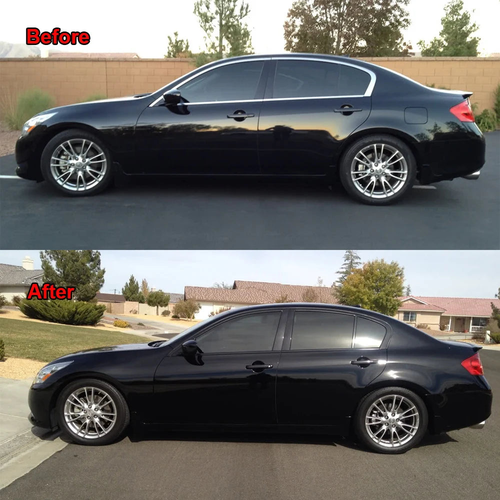 Matte Black Stripes Car Wrap, Black Vinyl Foil Tape Roll, Interior Pillar Trim Film, Car Sticker Decal