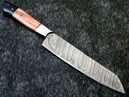 12 Damascus Steel Chef Knife  Hand Forged Kitchen Knife Gift For Chefs 3
