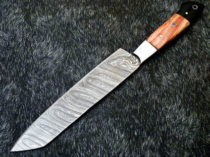 12 Damascus Steel Chef Knife  Hand Forged Kitchen Knife Gift For Chefs 1