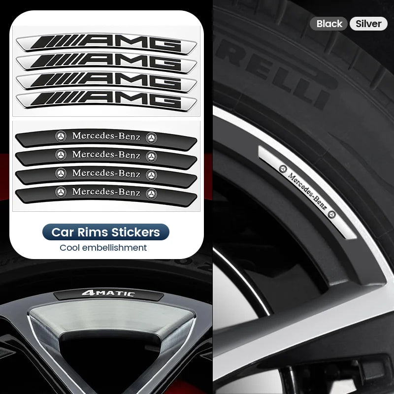 Wheel Hub Decals, Aluminum Logo Sticker, Car Styling Wheel Rim Decoration