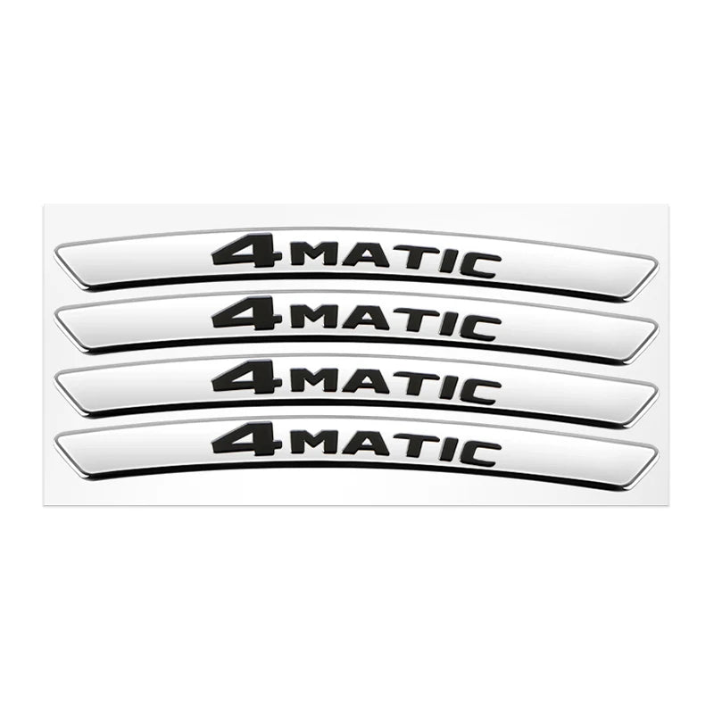 Wheel Hub Decals Aluminum Logo Sticker Car Styling Wheel Rim Decoration 6