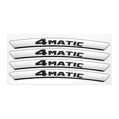 Wheel Hub Decals Aluminum Logo Sticker Car Styling Wheel Rim Decoration 6