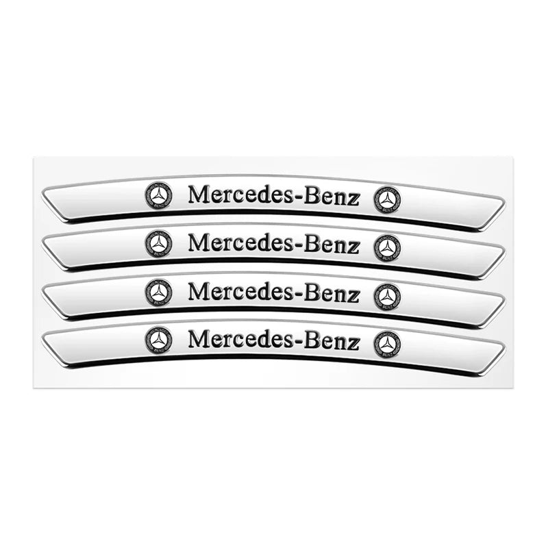 Wheel Hub Decals Aluminum Logo Sticker Car Styling Wheel Rim Decoration 10