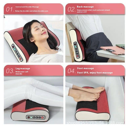 Household Neck And Back Kneading Tool Multi Functional Neck And Shoulder Massager Adjustable Hot Co
