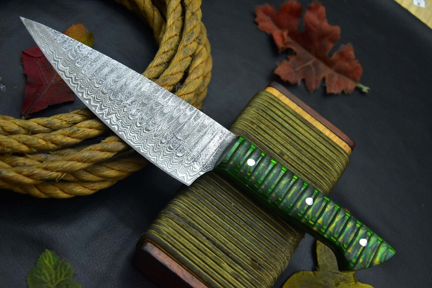 Professional Handmade Damascus Steel Kitchen Knife  12 Full Tang Blade 2
