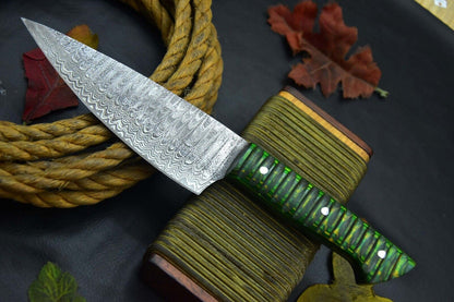 Professional Handmade Damascus Steel Kitchen Knife  12 Full Tang Blade 2