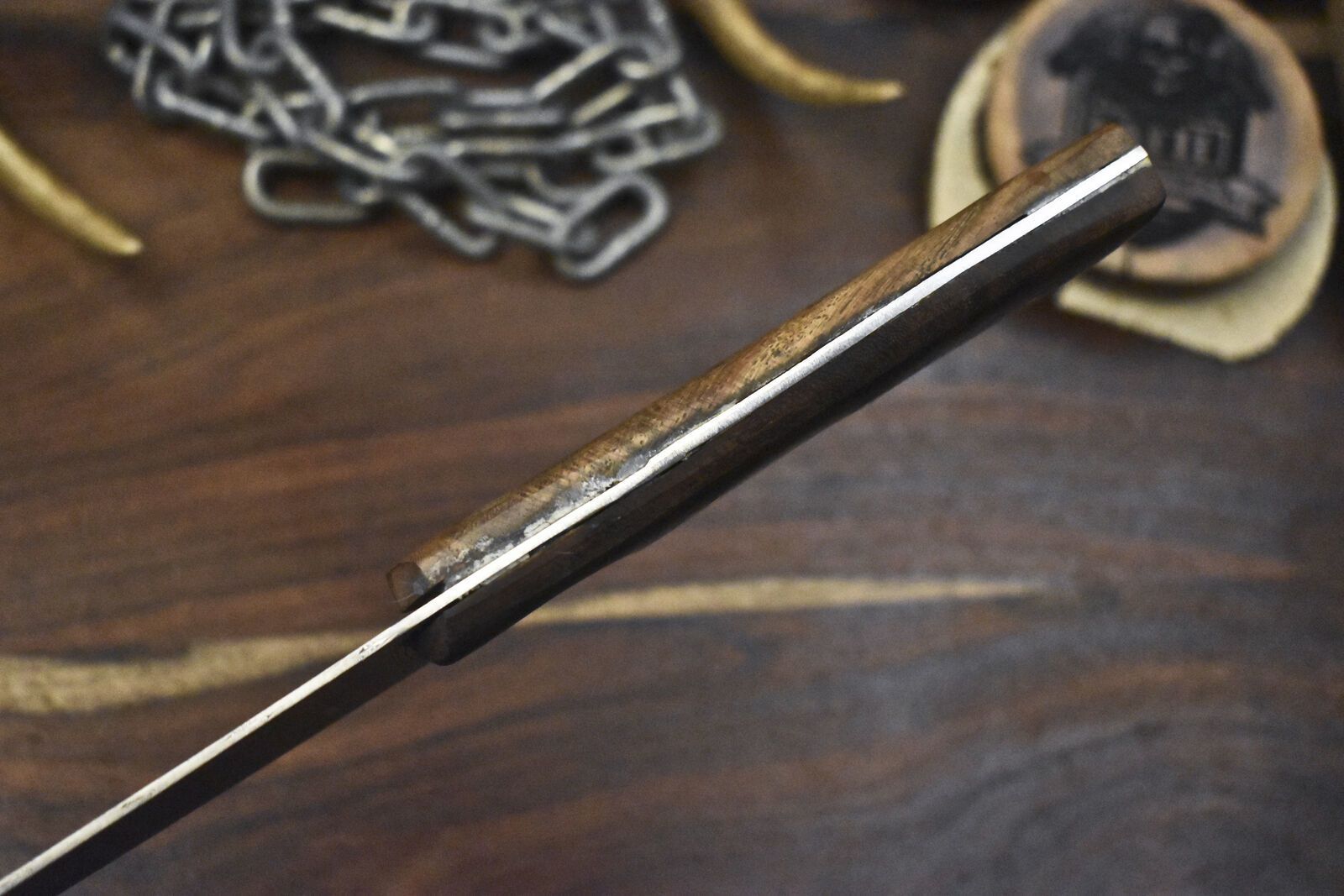 13 Hand Forged Damascus Chef Knife  Artisan Kitchen Knife Gift 2