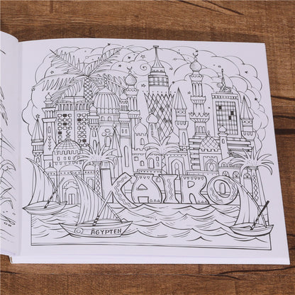 Adult Coloring Book for Travel, Relieve Stress with Graffiti Painting, A Fun Drawing Book for Color and Enjoyment