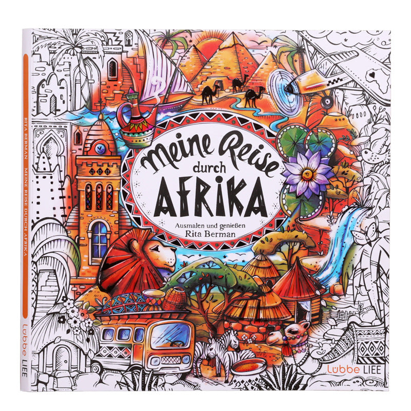 Adult Coloring Book for Travel, Relieve Stress with Graffiti Painting, A Fun Drawing Book for Color and Enjoyment