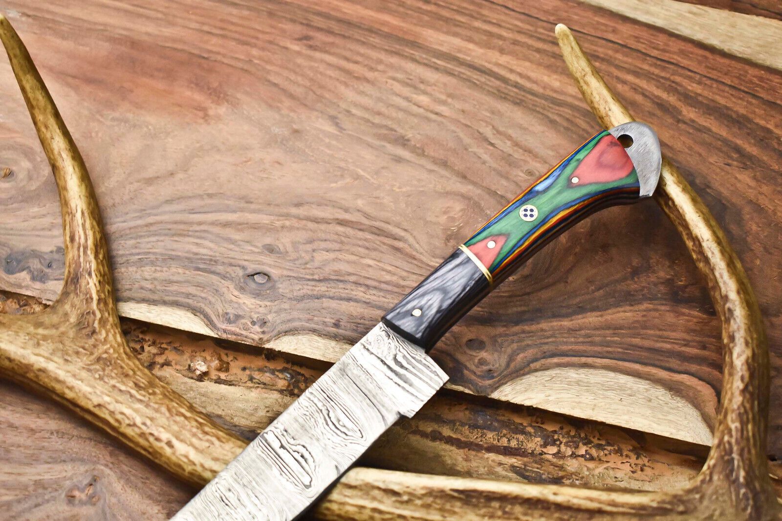 13 Damascus Steel Chef Knife  Hand Forged Kitchen Knife Gift For Chef 1