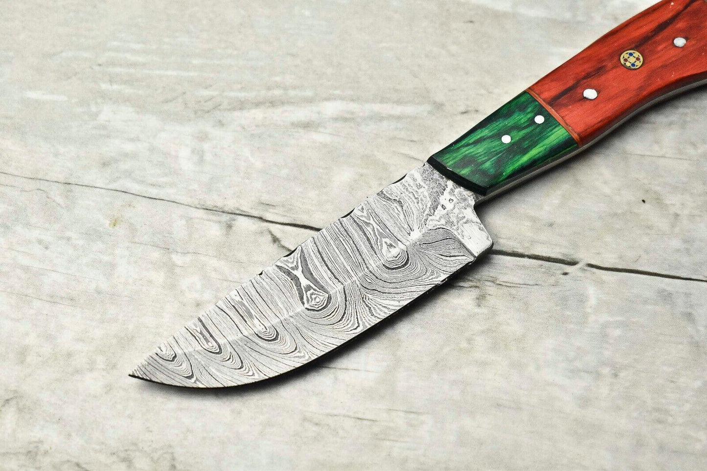 8 Hand Forged Damascus Chef Knife  Artisan Kitchen Knife Gift 2