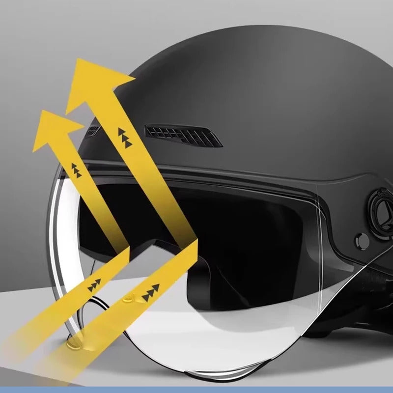 Ultralight Vintage Motorcycle Helmet for Men and Women, Classic Retro Half Helmet, Scooter and MTB Riding Helmet
