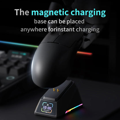Wireless Gaming Mouse With Tri Mode Connectivity And Color Display 3