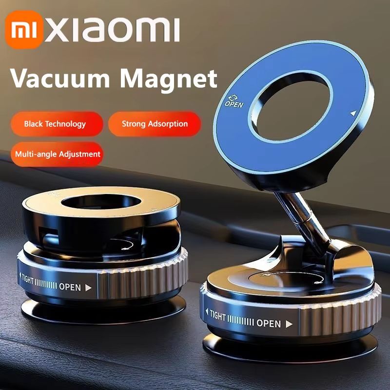 Xiaomi 360° Magnetic Car Phone Holder – Foldable, Adjustable, and Vacuum-Strong Mount for iPhone and Android Devices