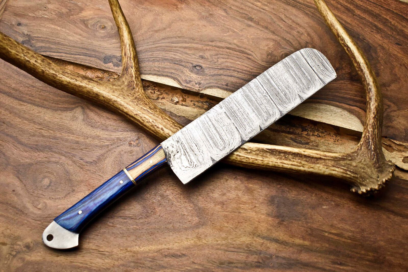 12 Inch Professional Handmade Damascus Chef Chopper Knife  Hardwood Handle  Hunting  Cooking Tool 3