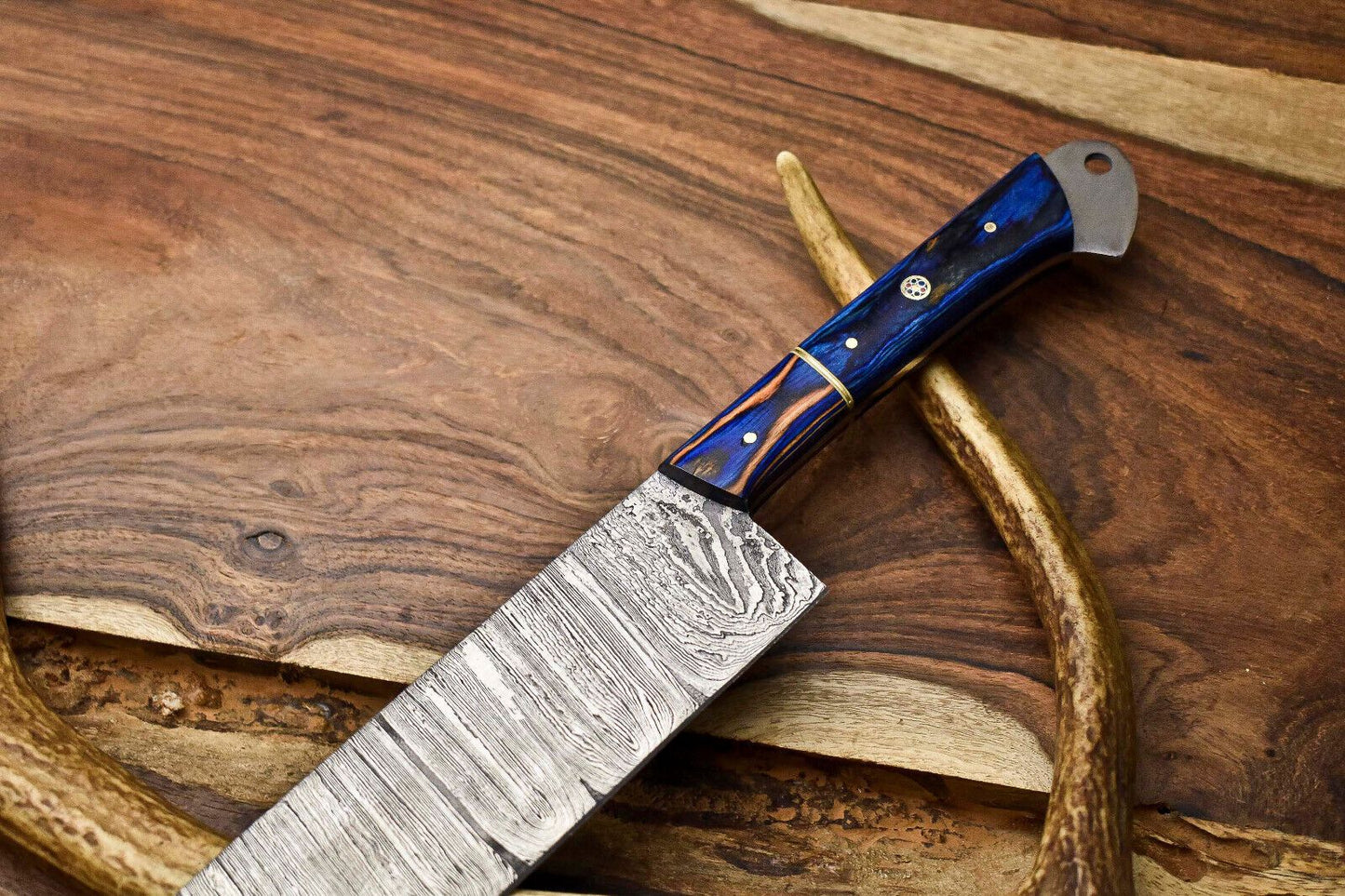 12 Inch Professional Handmade Damascus Chef Chopper Knife  Hardwood Handle  Hunting  Cooking Tool 1