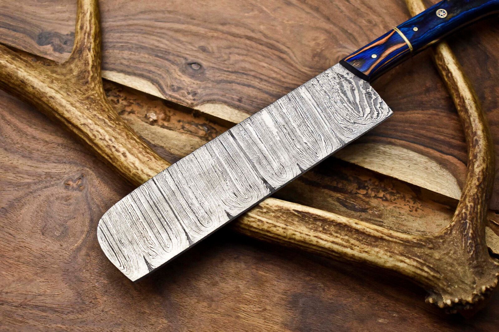 12 Inch Professional Handmade Damascus Chef Chopper Knife  Hardwood Handle  Hunting  Cooking Tool 2
