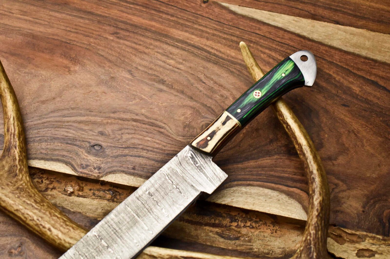 Hand Forged Damascus Steel 12 Chef Knife  High Carbon Blade Hardwood Handle 1