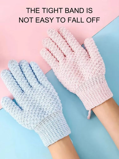 Five Finger Rubbing Shower Gloves  Frosted Scrubbing Towel For Exfoliating And Cleansing 1
