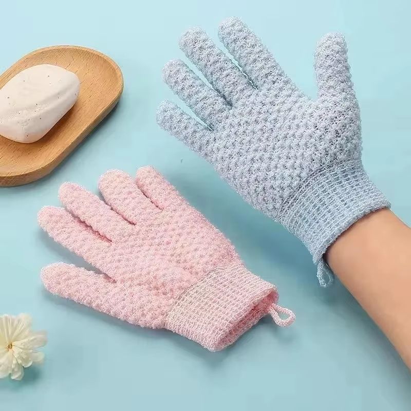 Five Finger Rubbing Shower Gloves  Frosted Scrubbing Towel For Exfoliating And Cleansing 2