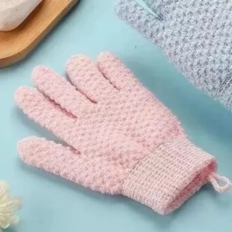 Five Finger Rubbing Shower Gloves  Frosted Scrubbing Towel For Exfoliating And Cleansing 3