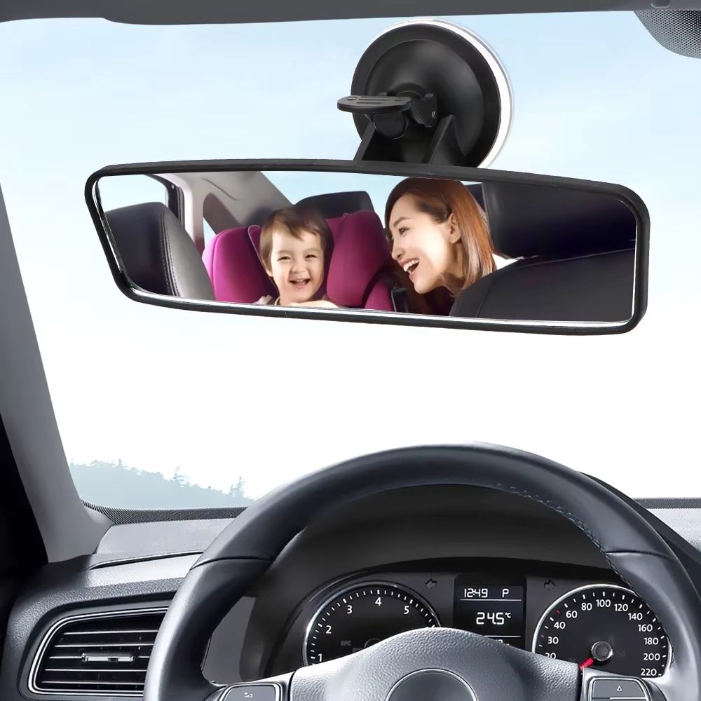 360 Rotating WideAngle Car Rearview Mirror With Adjustable Suction Cup  Universal Interior Rearview 1
