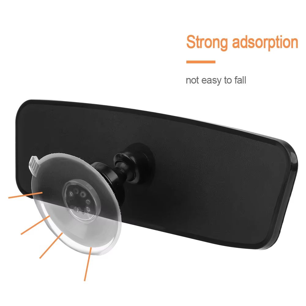 360 Rotating WideAngle Car Rearview Mirror With Adjustable Suction Cup  Universal Interior Rearview 4