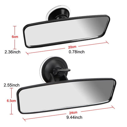 360 Rotating WideAngle Car Rearview Mirror With Adjustable Suction Cup  Universal Interior Rearview 5