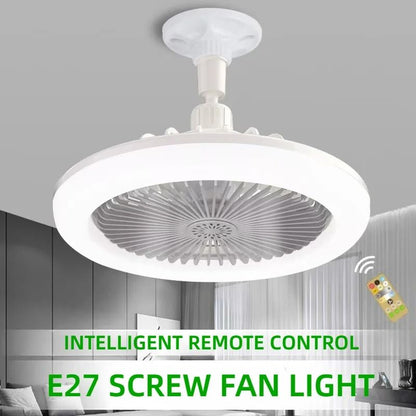 Rotatable Ceiling Fan with Remote Control Light – 3-in-1 Adjustable LED Lamp with E27 Converter Base for Bedroom and Liv