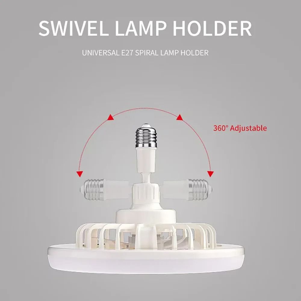 Rotatable Ceiling Fan With Remote Control Light  3in1 Adjustable LED Lamp With E27 Converter Base F 4